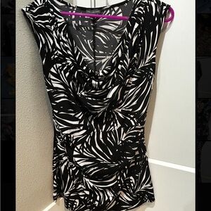 Black and White Patterned blouse